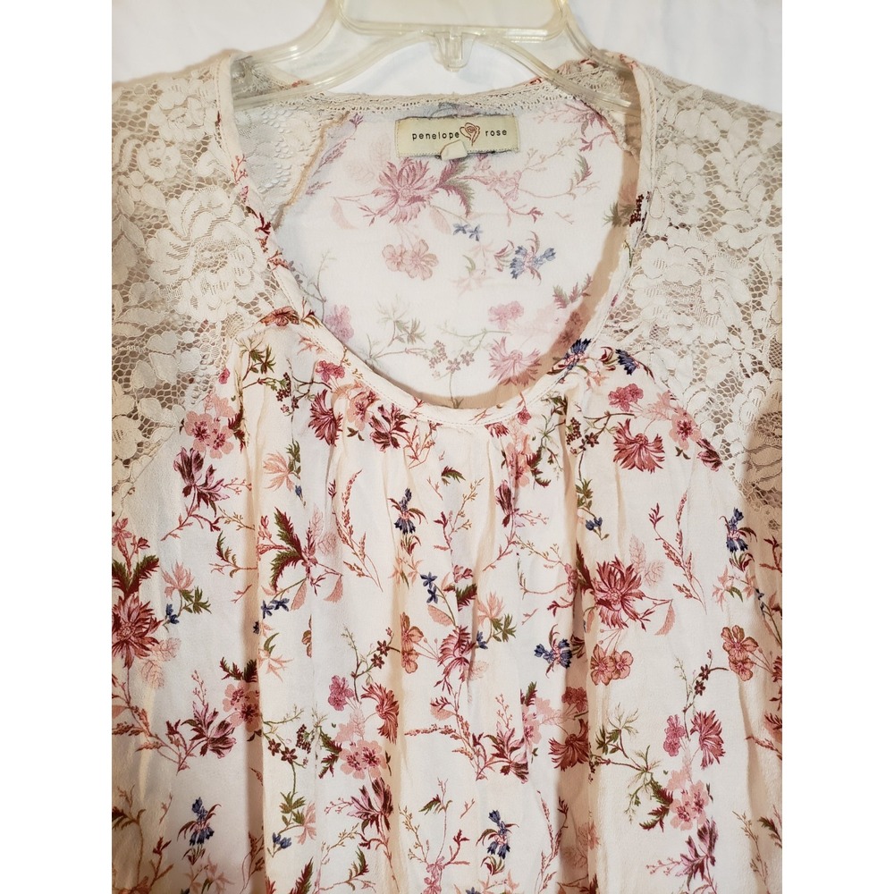 Women's Penelope Rose Boho Lace Long Sleeve Blouse Size XL - Picture 3 of 3